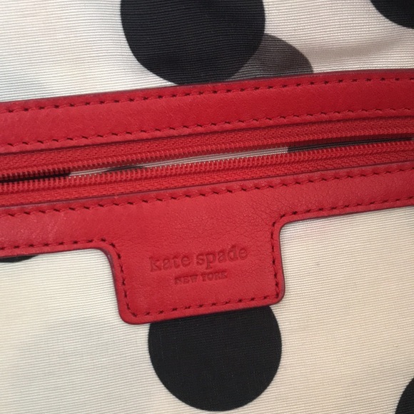 Kate Spade ♠️ flashy BRIGHT cherry red leather satchel! - Picture 9 of 17